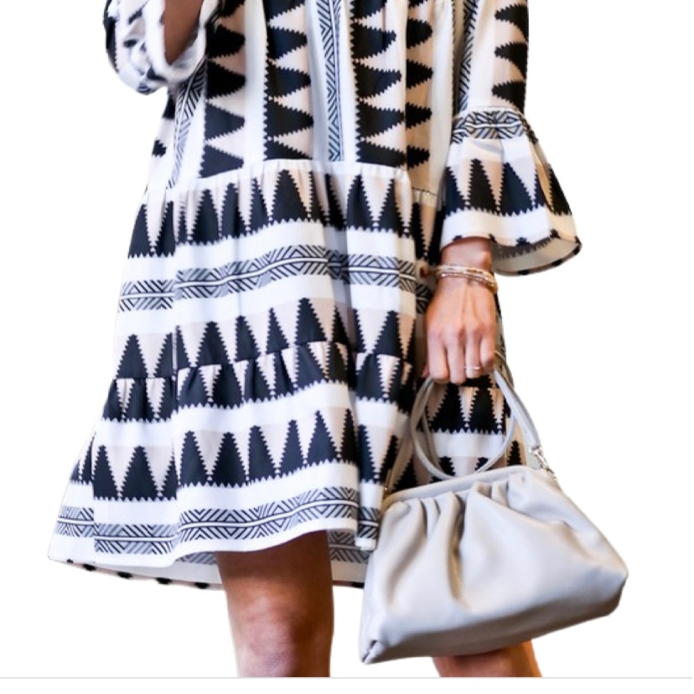 Boutique brand Mazik Sz S tribal print dress